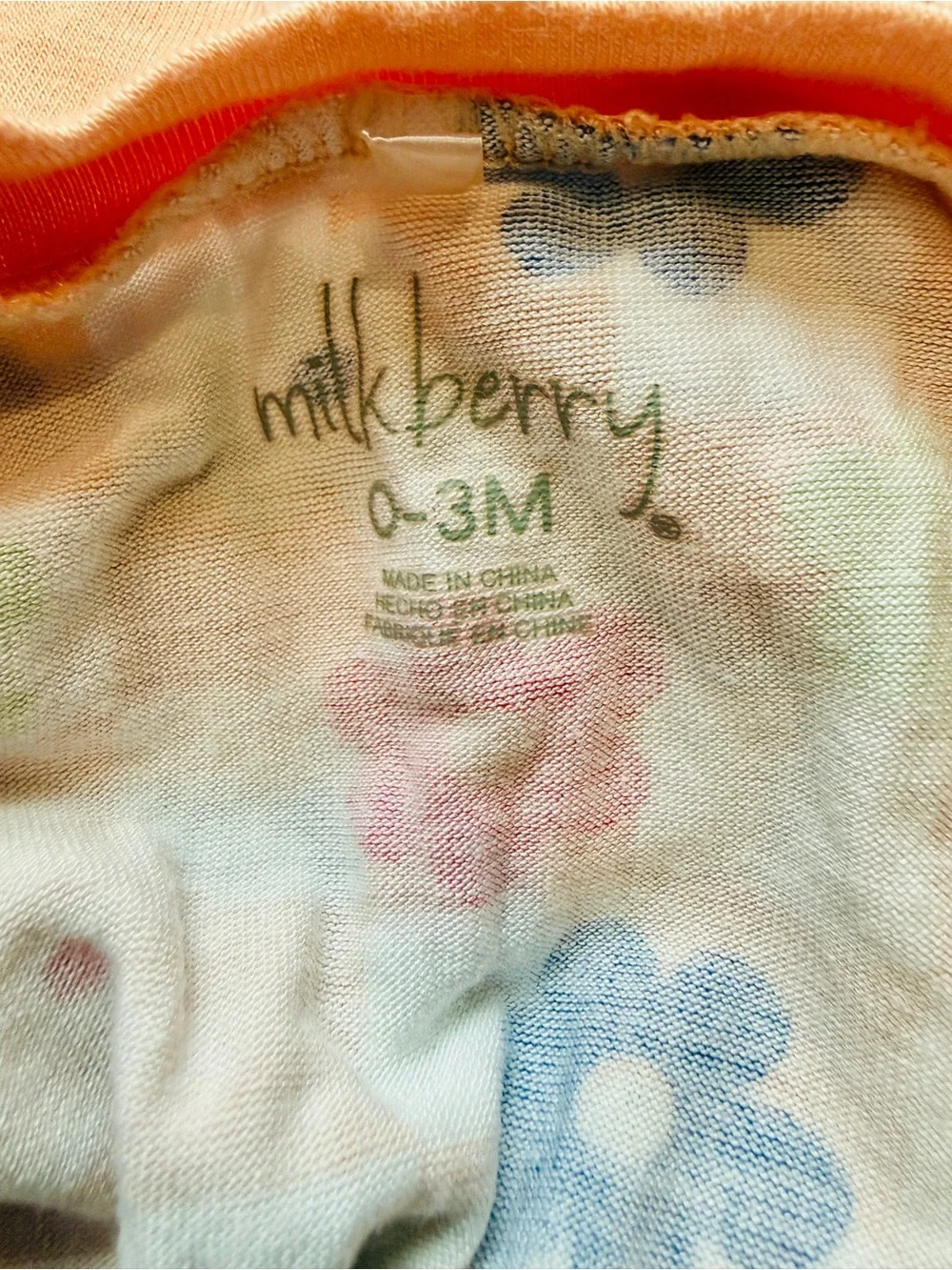 Milkbaby bamboo Baby girl floral checkered footie pajamas with headband.